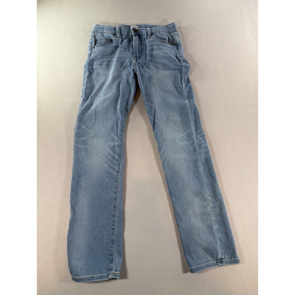 J.Crew Crewcuts Boys Size 12 Slim Light Wash Stretch Straight Leg Jeans Denim